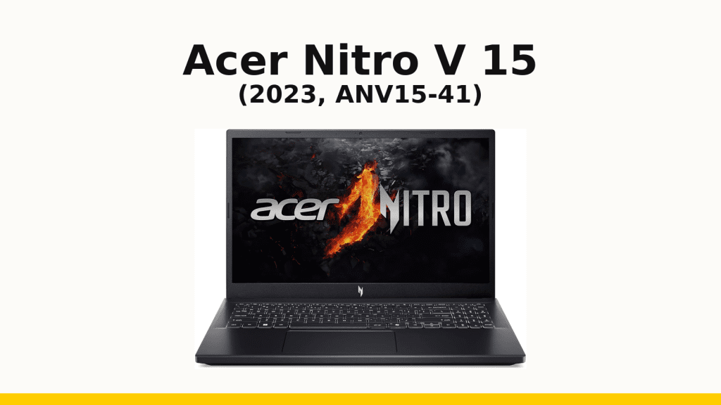 Acer Nitro V 15 (ANV15-41): laptop para contabilidad y gaming 1080p con Ryzen 5, RTX 4050, pantalla 15.6″ 144 Hz y numpad. Gran calidad-precio.