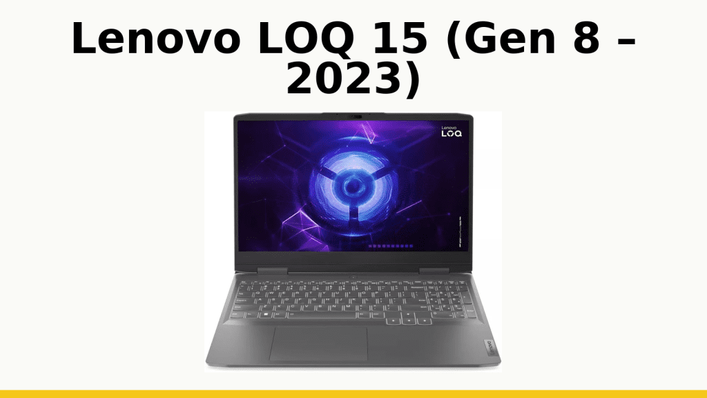 Lenovo LOQ 15 Gen 8: portátil robusto con Core i5/RTX 4050, FHD 144 Hz y amplia conectividad; ideal para tareas contables y gaming moderado.