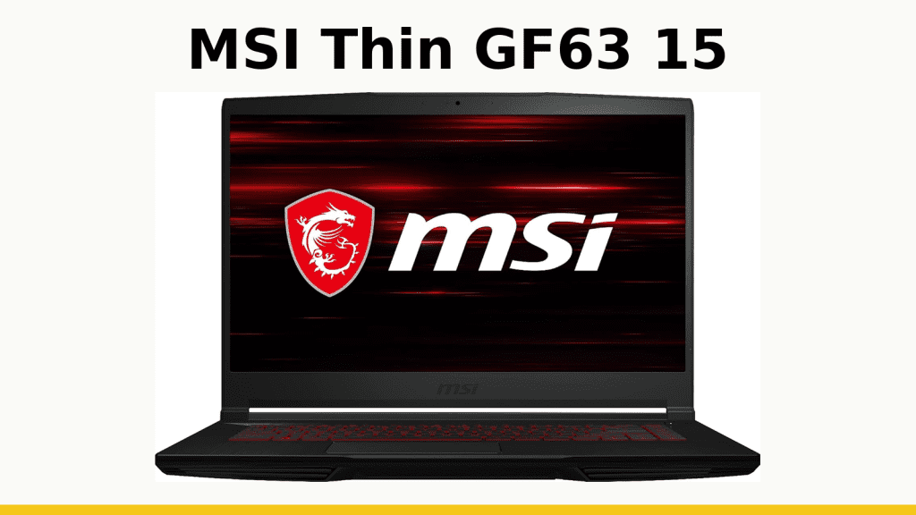 MSI Thin GF63 15 B12VE: laptop ligera para contabilidad móvil y gaming en FHD 144 Hz con i5-12450H y RTX 4050; excelente portabilidad.